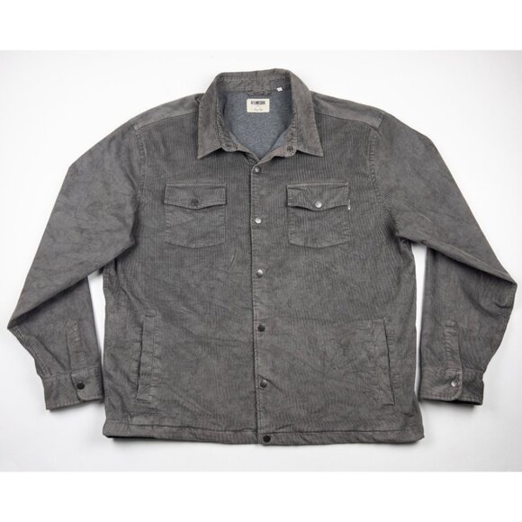 Linksoul Cord Jacket Men's 2XL Lined Snap Front Corduroy Golf Casual Gray LS563